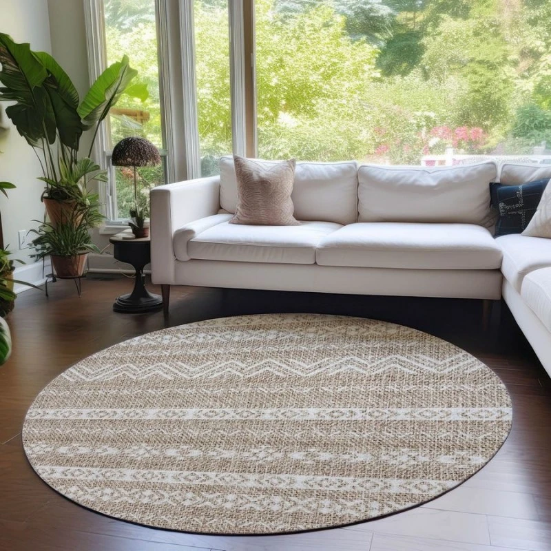 Addison Chantille ACN803-Brown 8 ft. X 8 ft. Round Rug