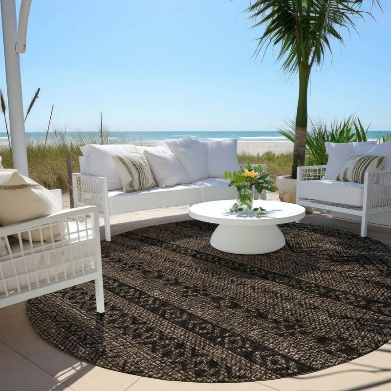 Addison Chantille ACN803-Chocolate 8 ft. X 8 ft. Round Rug