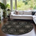 Addison Chantille ACN809-Black 8 ft. X 8 ft. Round Rug