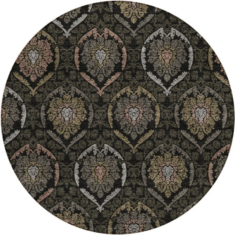 Addison Chantille ACN809-Black 8 ft. X 8 ft. Round Rug