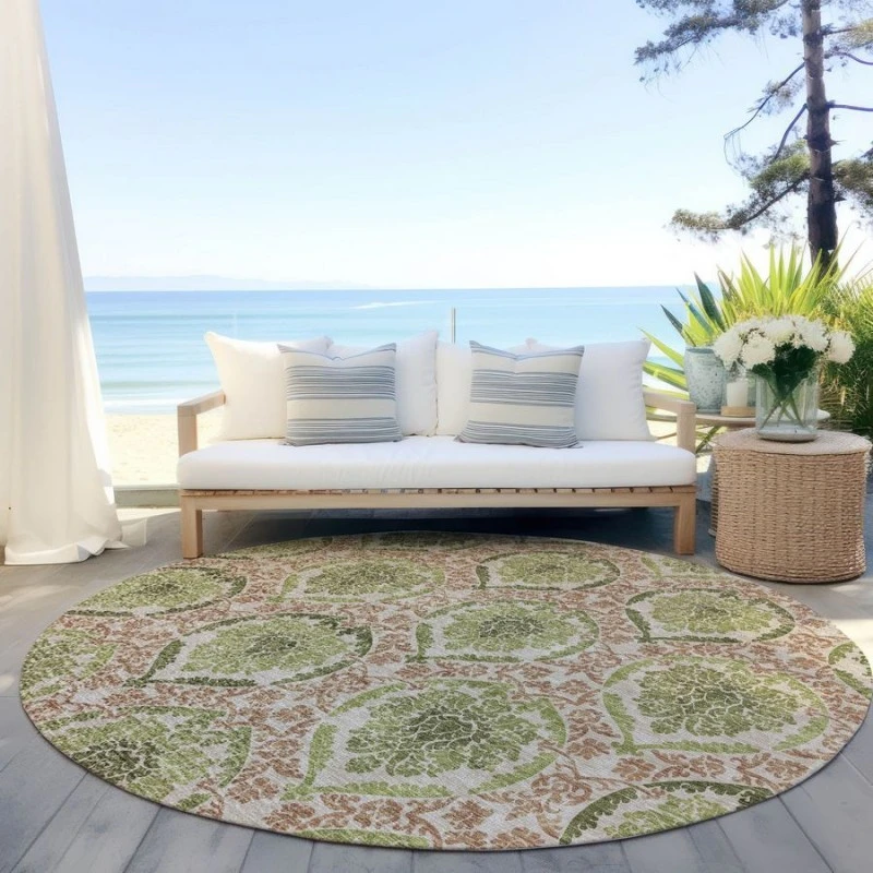 Addison Chantille ACN811-Olive 8 ft. X 8 ft. Round Rug