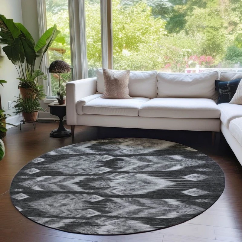 Addison Chantille ACN812-Black 8 ft. X 8 ft. Round Rug