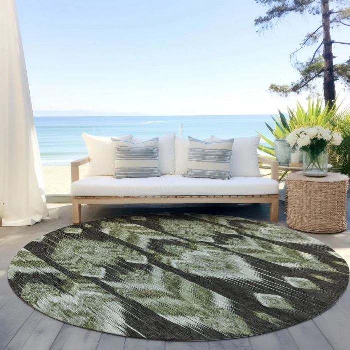 Addison Chantille ACN812-Olive 8 ft. X 8 ft. Round Rug