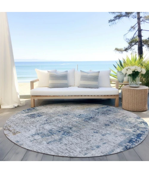 Addison Chantille ACN814-Blue 8 ft. X 8 ft. Round Rug