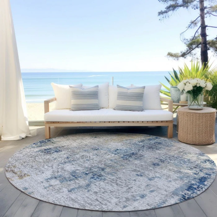 Addison Chantille ACN814-Blue 8 ft. X 8 ft. Round Rug