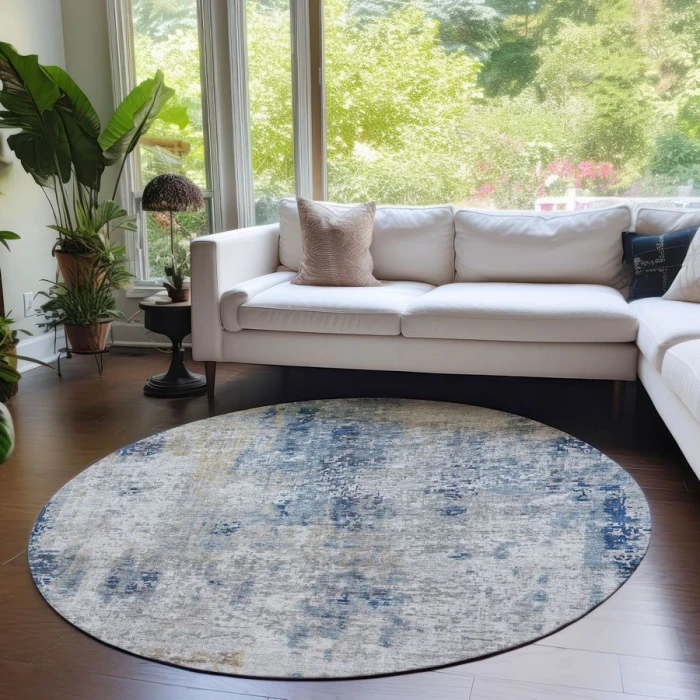 Addison Chantille ACN814-Blue 8 ft. X 8 ft. Round Rug