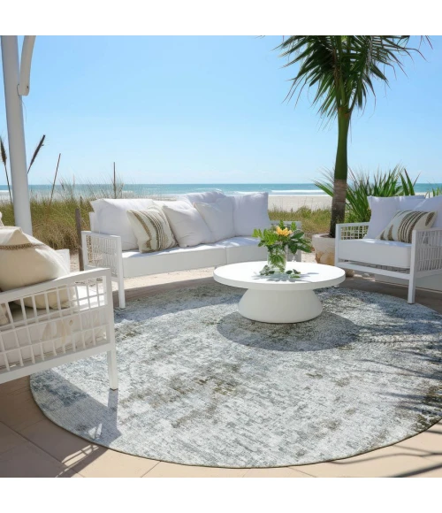 Addison Chantille ACN814-Mocha 8 ft. X 8 ft. Round Rug