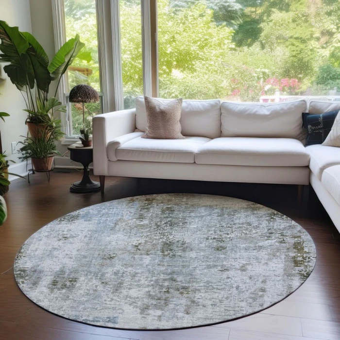 Addison Chantille ACN814-Mocha 8 ft. X 8 ft. Round Rug