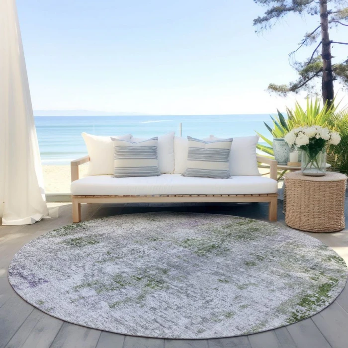Addison Chantille ACN814-Olive 8 ft. X 8 ft. Round Rug