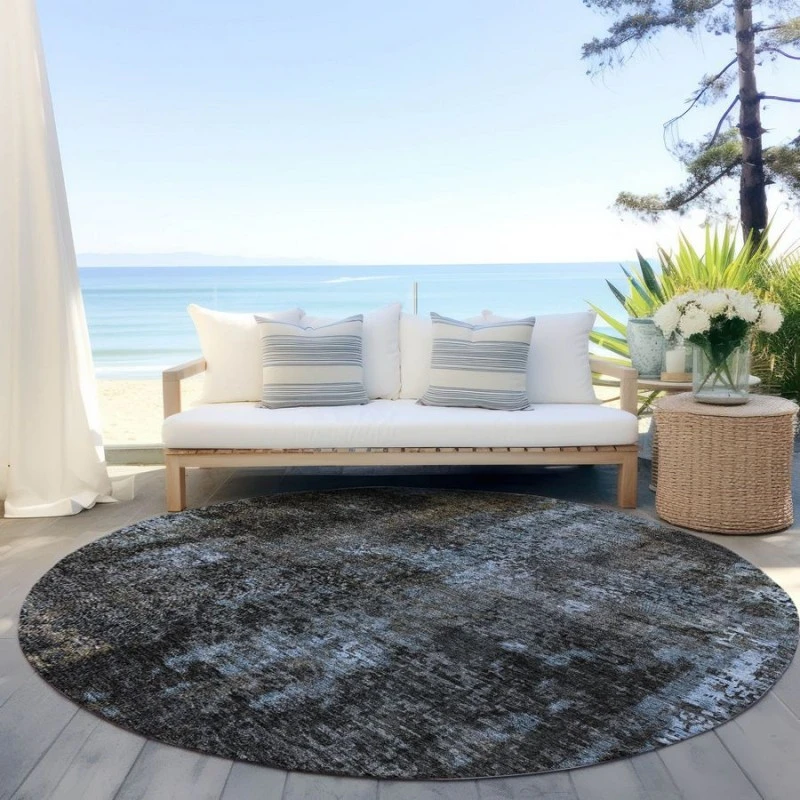 Addison Chantille ACN815-Graphite 8 ft. X 8 ft. Round Rug