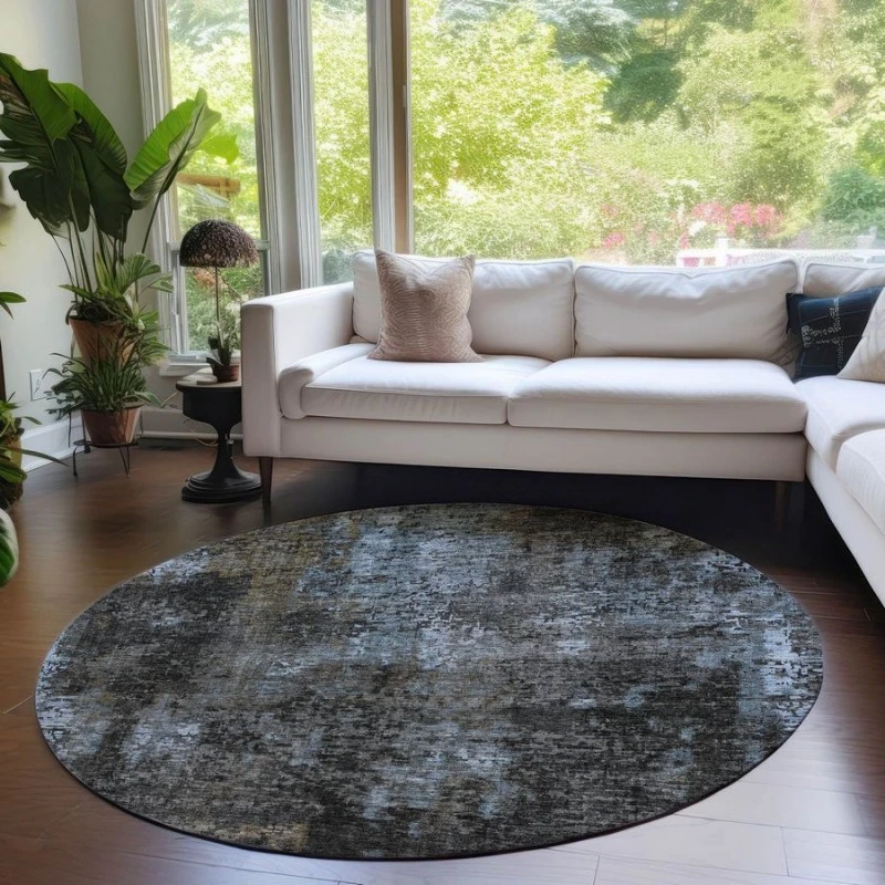 Addison Chantille ACN815-Graphite 8 ft. X 8 ft. Round Rug