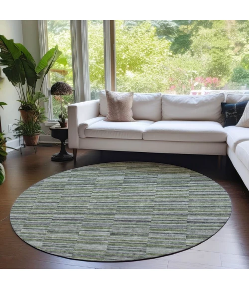 Addison Chantille ACN816-Olive 8 ft. X 8 ft. Round Rug