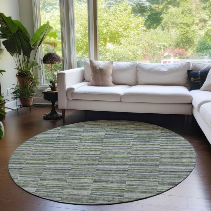 Addison Chantille ACN816-Olive 8 ft. X 8 ft. Round Rug
