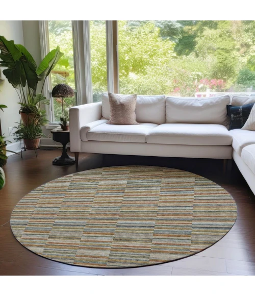 Addison Chantille ACN816-Paprika 8 ft. X 8 ft. Round Rug