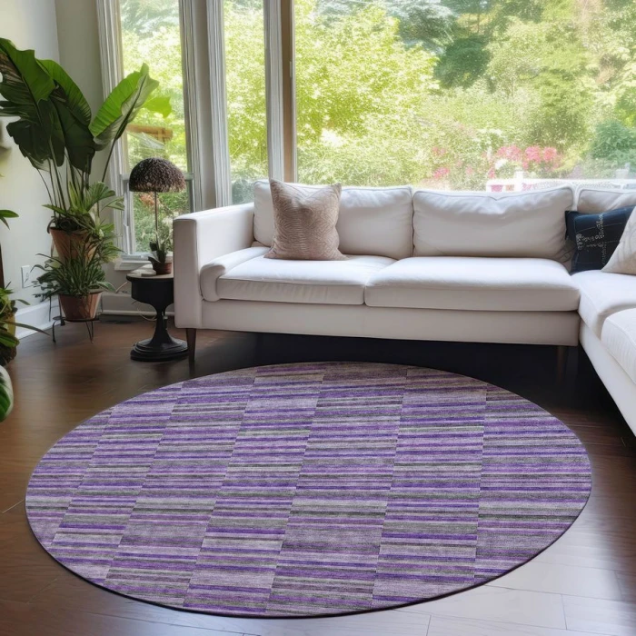 Addison Chantille ACN816-Purple 8 ft. X 8 ft. Round Rug