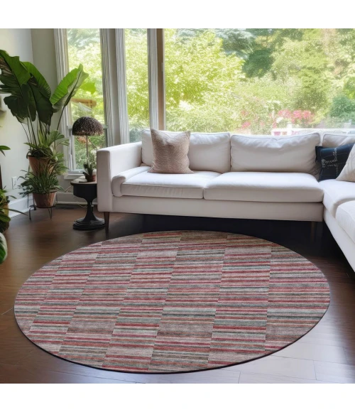 Addison Chantille ACN816-Red 8 ft. X 8 ft. Round Rug