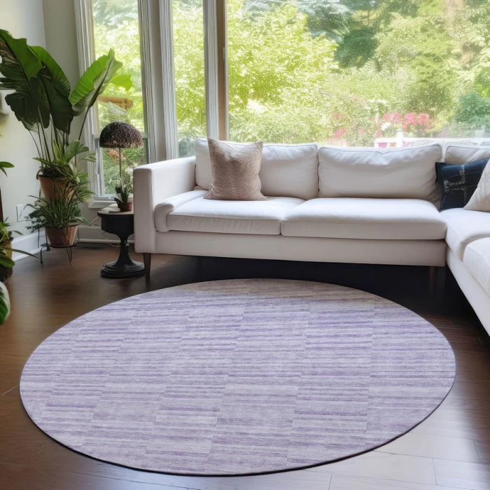 Addison Chantille ACN817-Plum 8 ft. X 8 ft. Round Rug