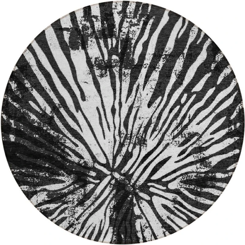 Addison Chantille ACN818-Black 8 ft. X 8 ft. Round Rug