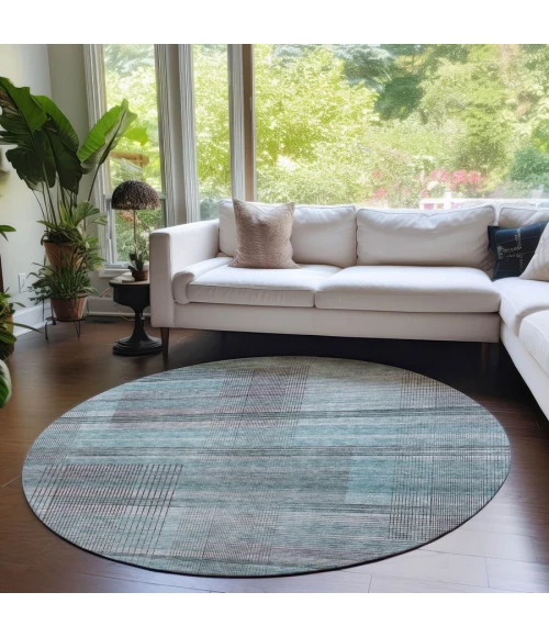 Addison Chantille ACN819-Teal 8 ft. X 8 ft. Round Rug