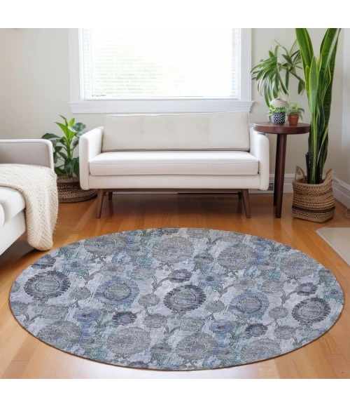 Addison Chantille ACN821-Blue 8 ft. X 8 ft. Round Rug