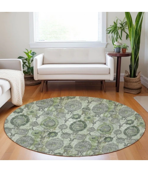 Addison Chantille ACN821-Green 8 ft. X 8 ft. Round Rug
