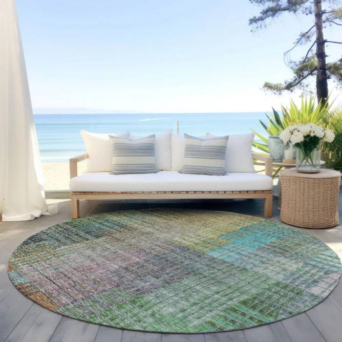 Addison Chantille ACN828-Green 8 ft. X 8 ft. Round Rug