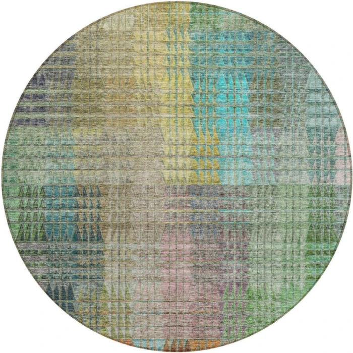 Addison Chantille ACN828-Green 8 ft. X 8 ft. Round Rug
