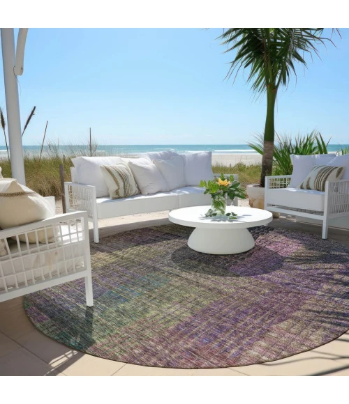 Addison Chantille ACN828-Plum 8 ft. X 8 ft. Round Rug