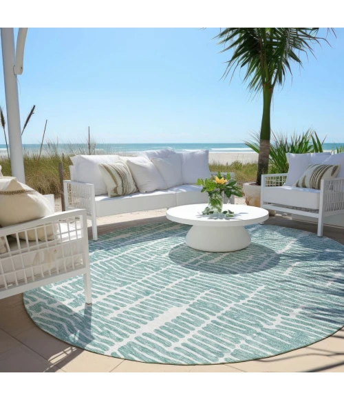 Addison Chantille ACN830-Teal 8 ft. X 8 ft. Round Rug