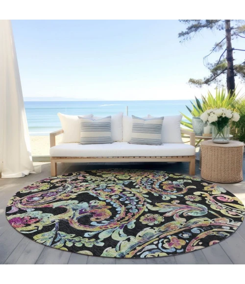 Addison Chantille ACN834-Black 8 ft. X 8 ft. Round Rug