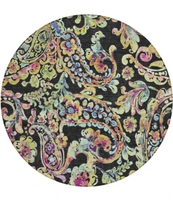 Addison Chantille ACN834-Black 8 ft. X 8 ft. Round Rug