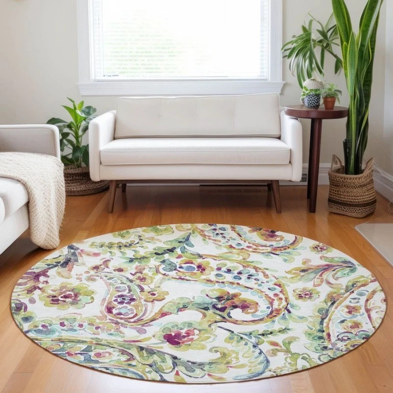 Addison Chantille ACN834-Ivory 8 ft. X 8 ft. Round Rug