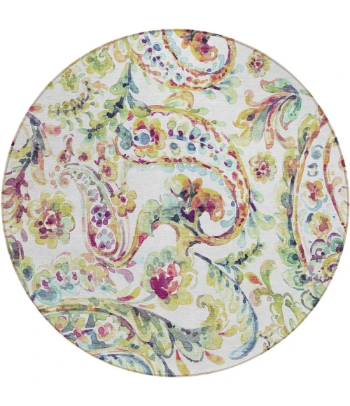 Addison Chantille ACN834-Ivory 8 ft. X 8 ft. Round Rug