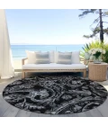 Addison Chantille ACN835-Black 8 ft. X 8 ft. Round Rug