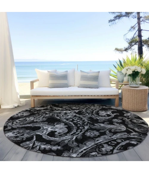 Addison Chantille ACN835-Black 8 ft. X 8 ft. Round Rug
