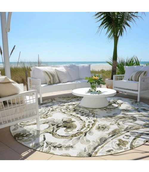 Addison Chantille ACN835-Brown 8 ft. X 8 ft. Round Rug