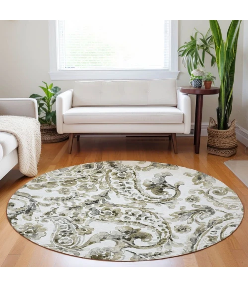 Addison Chantille ACN835-Brown 8 ft. X 8 ft. Round Rug