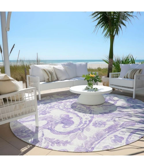 Addison Chantille ACN835-Lavender 8 ft. X 8 ft. Round Rug