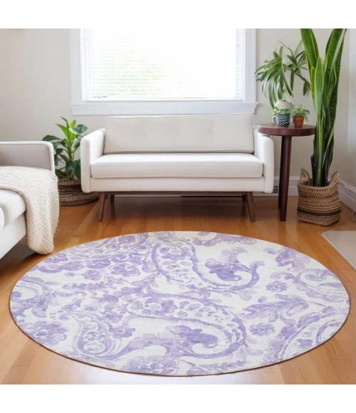Addison Chantille ACN835-Lavender 8 ft. X 8 ft. Round Rug