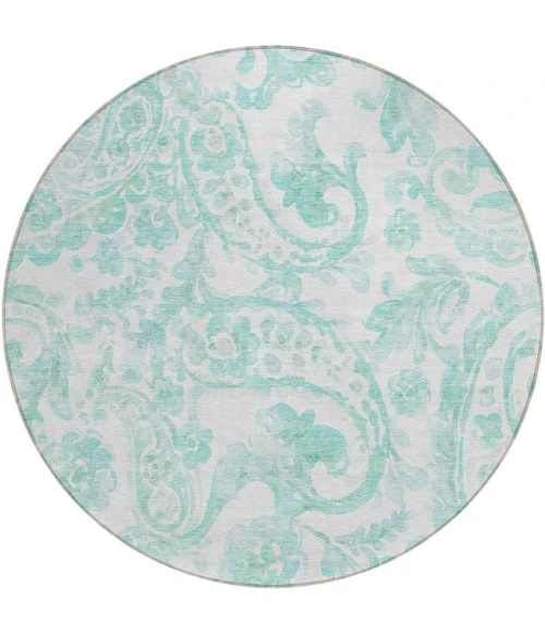 Addison Chantille ACN835-Turquoise 8 ft. X 8 ft. Round Rug