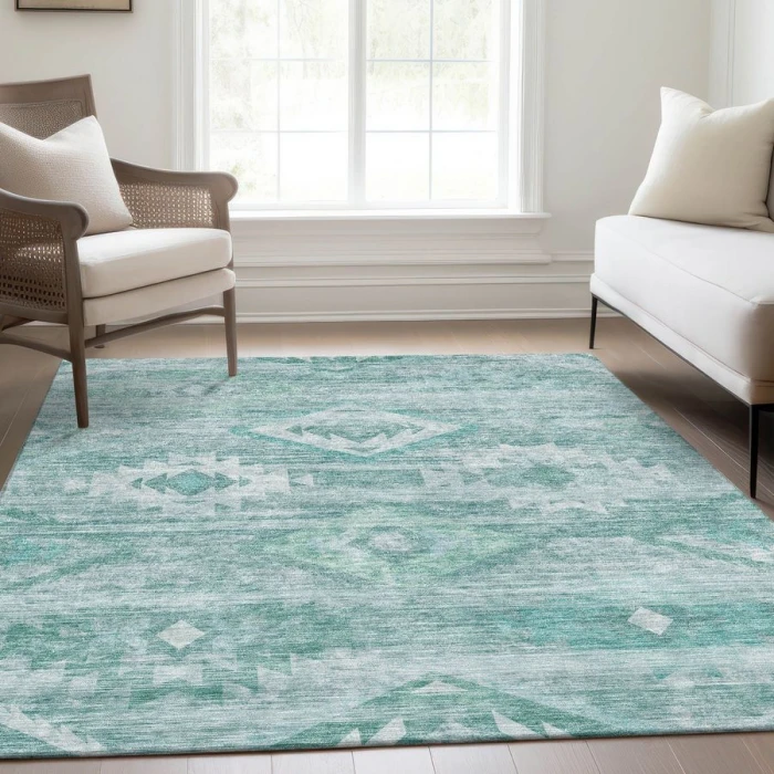 Addison Chantille ACN837-Aqua 5 ft. X 7 ft. 6 in. Rectangle Rug