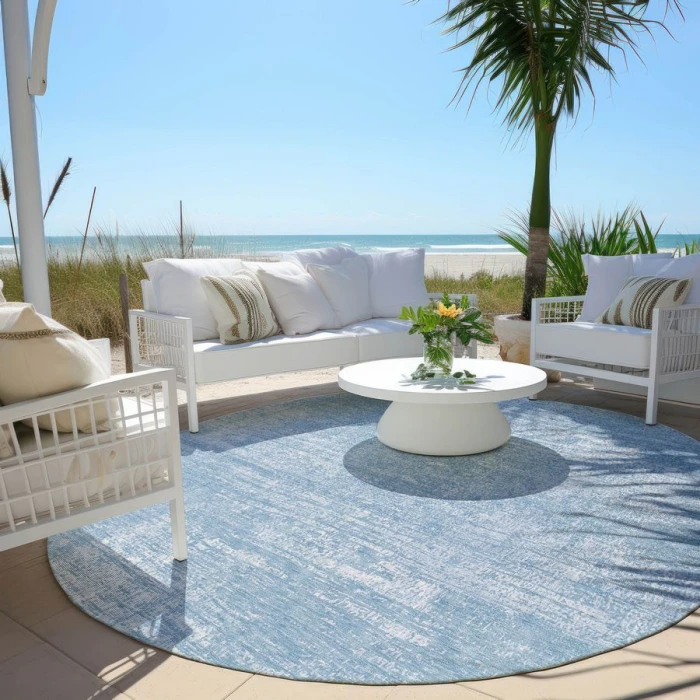 Addison Chantille ACN839-Blue 8 ft. X 8 ft. Round Rug