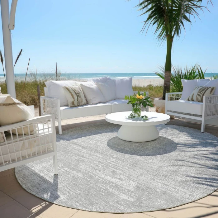 Addison Chantille ACN839-Silver 8 ft. X 8 ft. Round Rug
