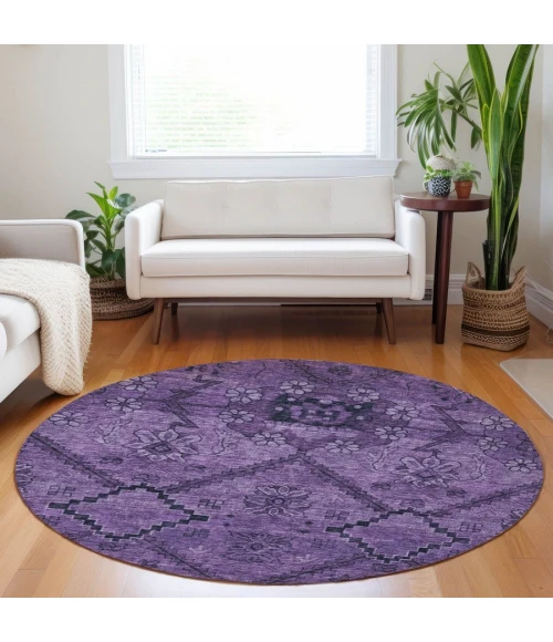 Addison Chantille ACN842-Eggplant 8 ft. X 8 ft. Round Rug