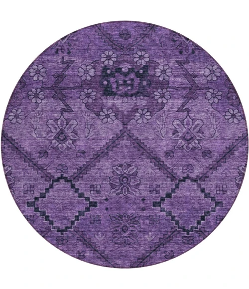Addison Chantille ACN842-Eggplant 8 ft. X 8 ft. Round Rug