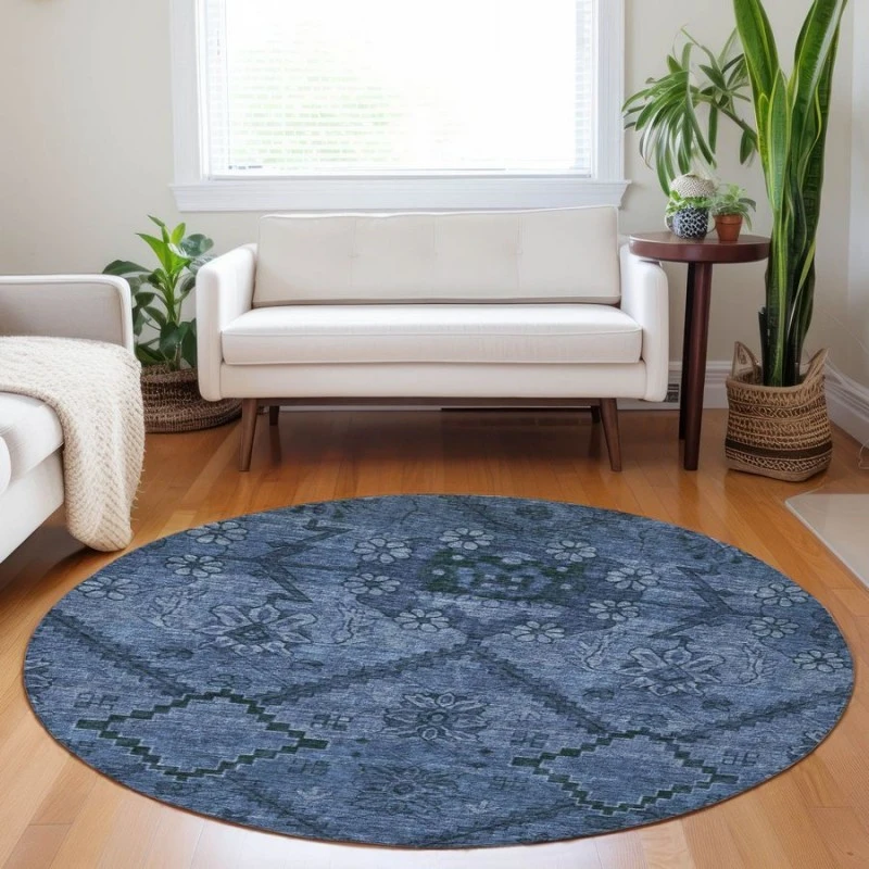 Addison Chantille ACN842-Navy 8 ft. X 8 ft. Round Rug