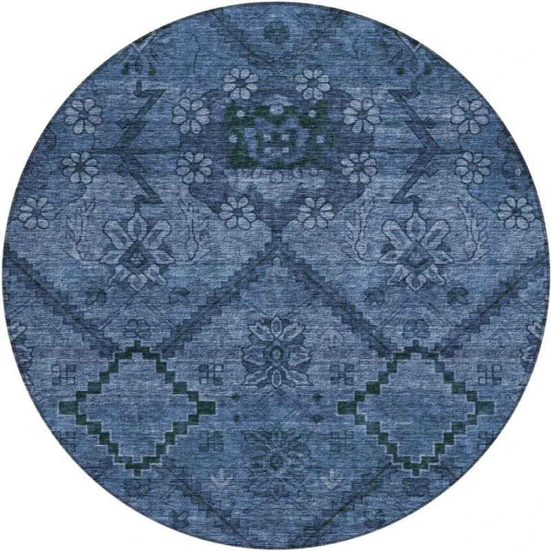 Addison Chantille ACN842-Navy 8 ft. X 8 ft. Round Rug