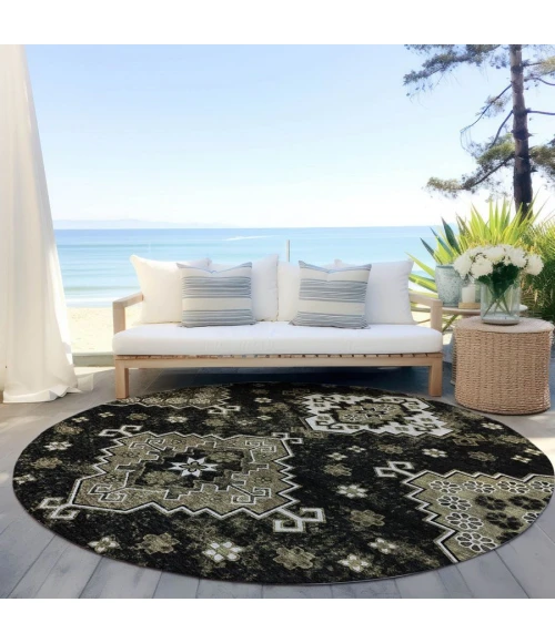 Addison Chantille ACN846-Black 8 ft. X 8 ft. Round Rug