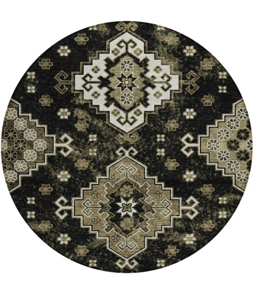 Addison Chantille ACN846-Black 8 ft. X 8 ft. Round Rug