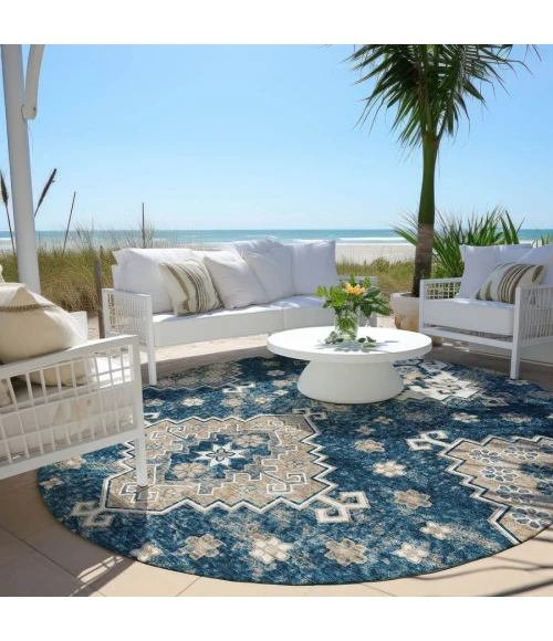 Addison Chantille ACN846-Navy 8 ft. X 8 ft. Round Rug